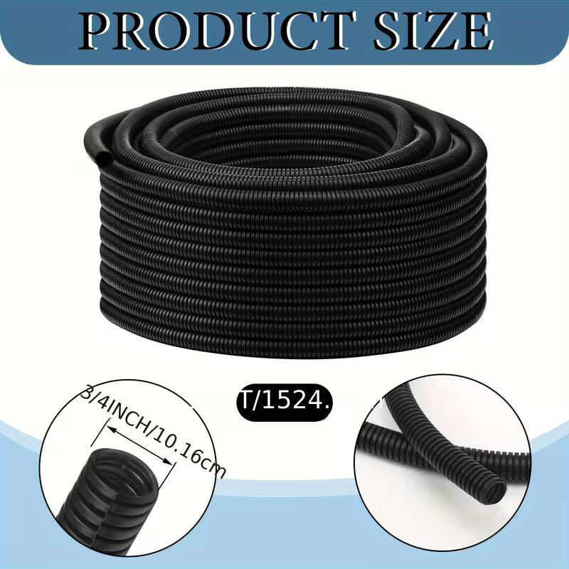 Wire Loom High Temperature Cable Conduit Split Cable SOLD BY 1  FEET SECTION
