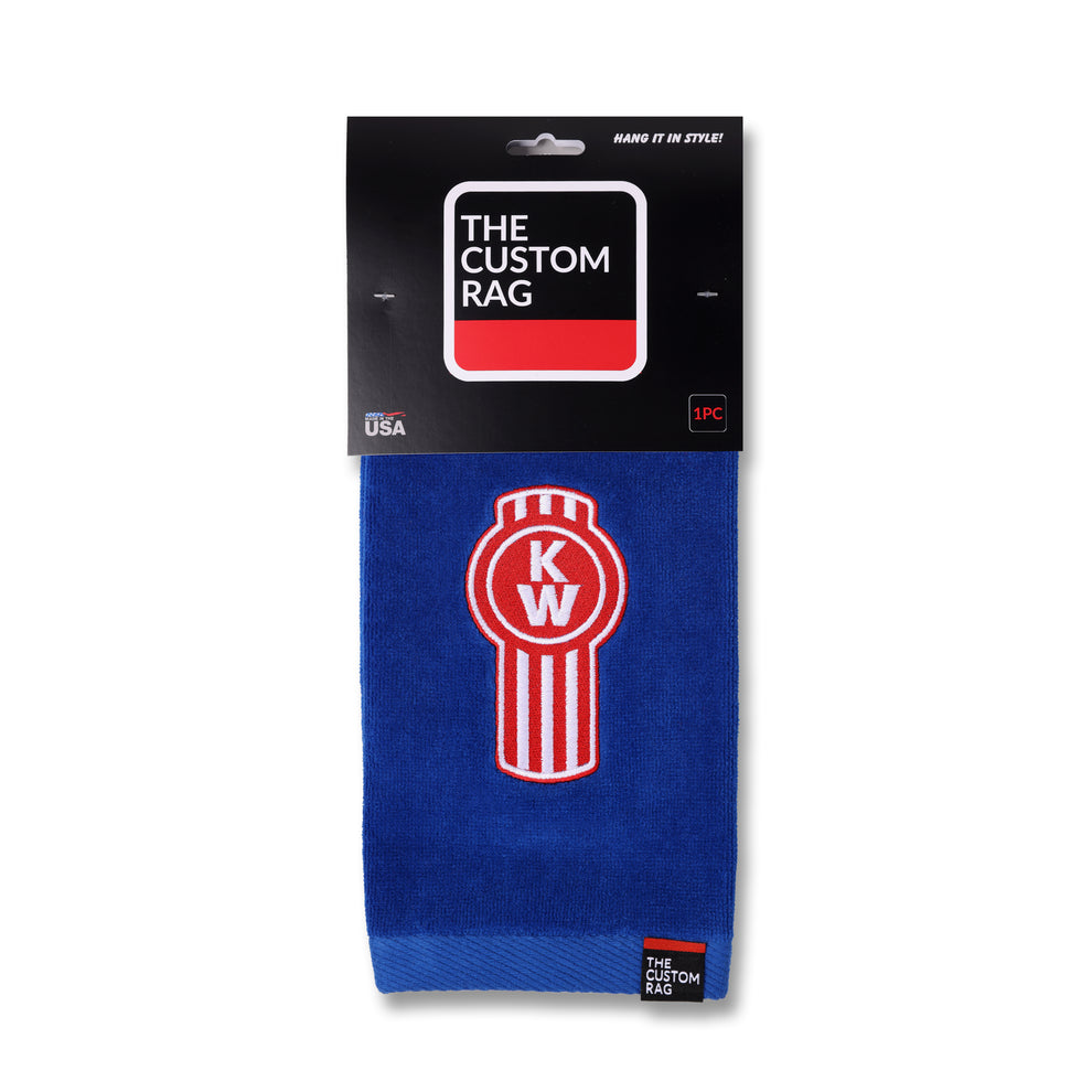 2 PC Kenworth Custom Rag with Red Patch Logo – Shark Chrome Shop