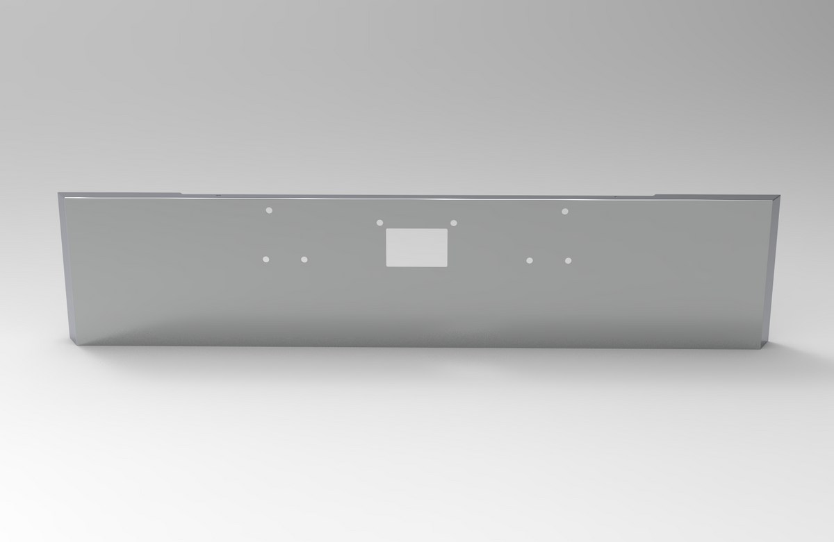 Peterbilt 379 Bumper Mitered End 304 SS, 11 Gauge