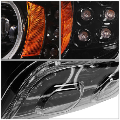 Peterbilt 388/389 Full LED Headlight Available in Black or Chrome