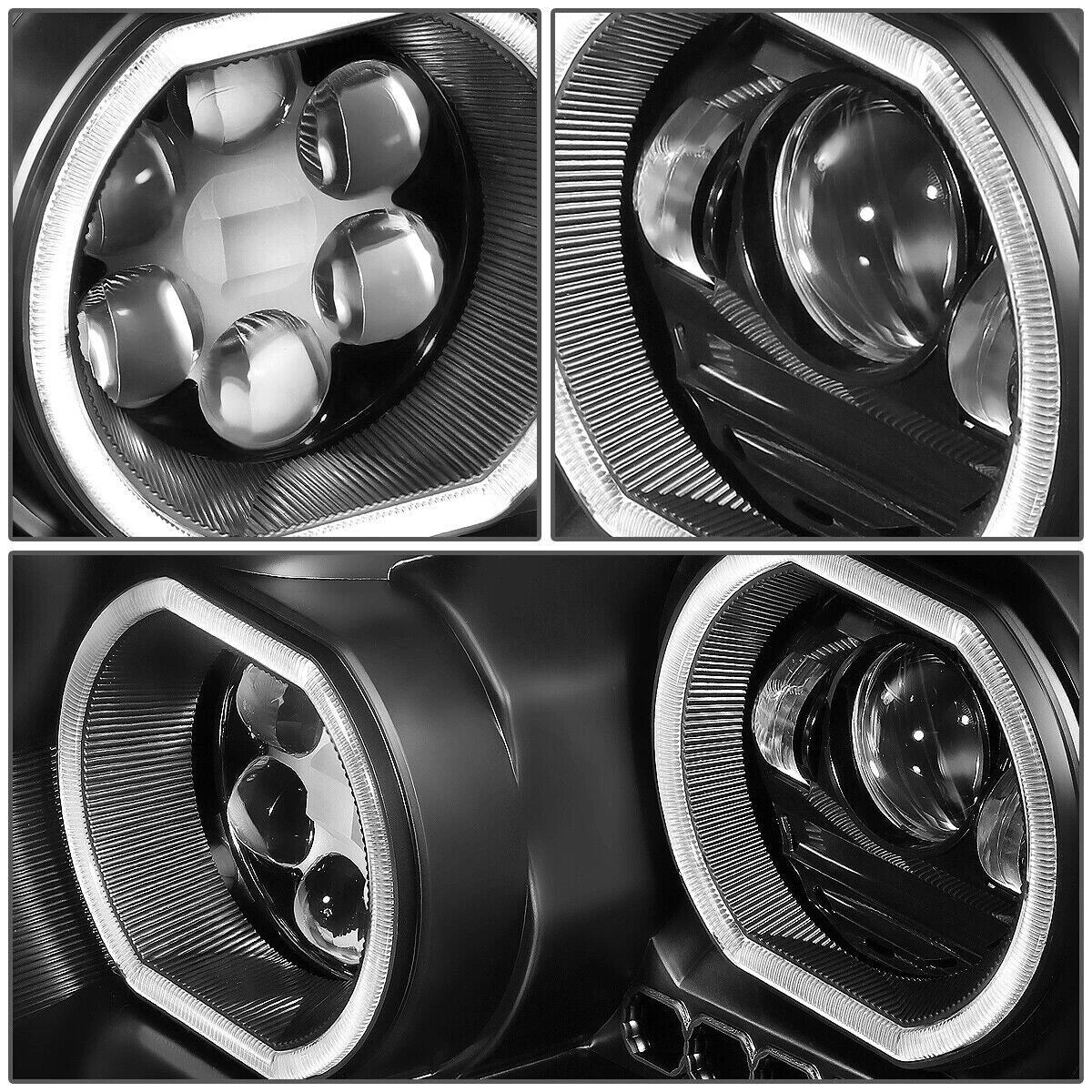 Projection Headlight with dual halo rings for Freightliner Cascadia 2008-2017 (Available in Chrome or Black)