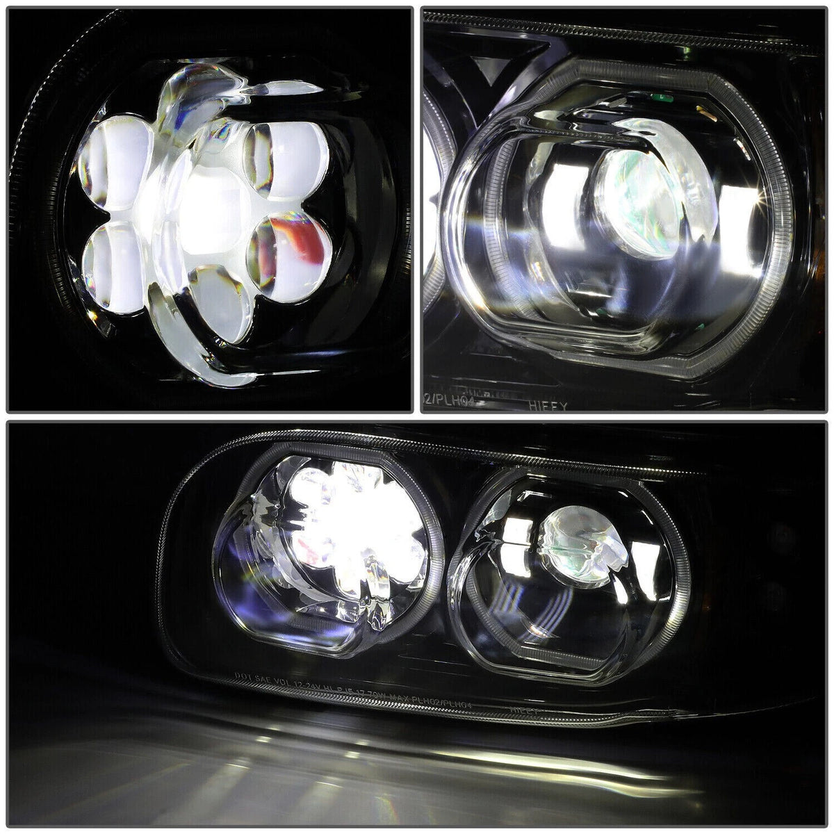 Peterbilt 388/389 Full LED Headlight Available in Black or Chrome