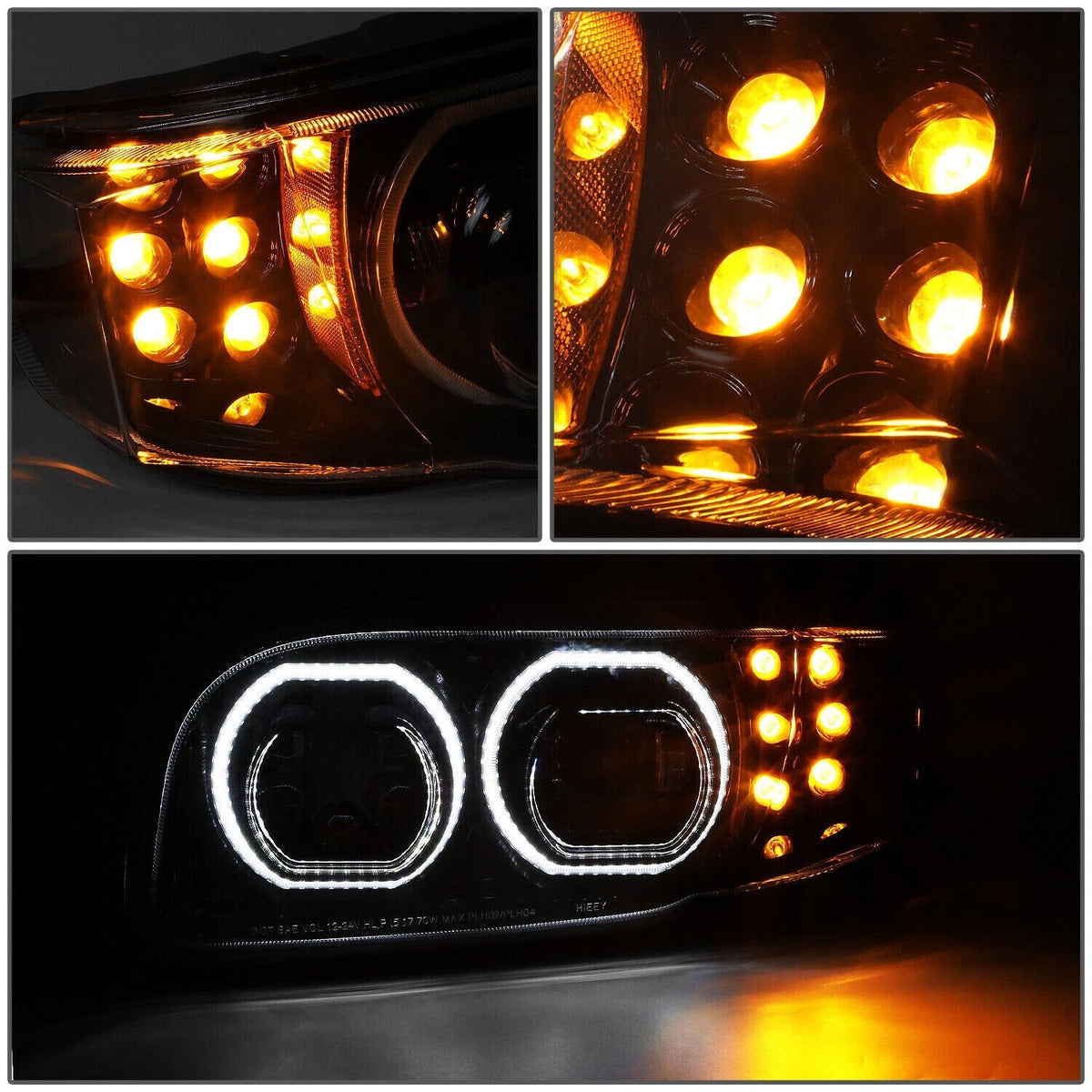 Peterbilt 388/389 Full LED Headlight Available in Black or Chrome