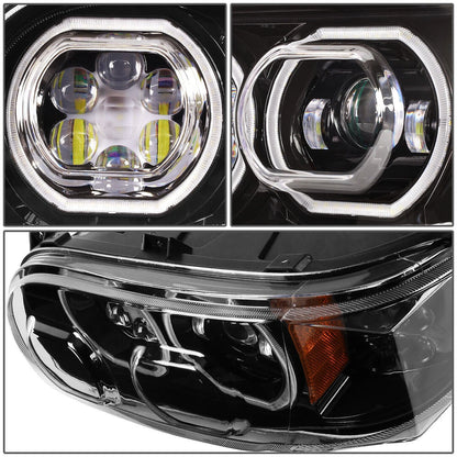 Peterbilt 388/389 Full LED Headlight Available in Black or Chrome