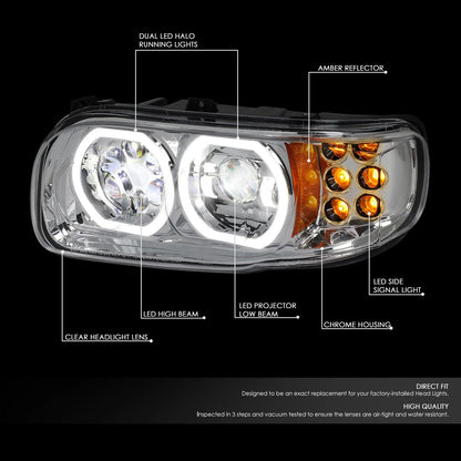 Peterbilt 388/389 Full LED Headlight Available in Black or Chrome