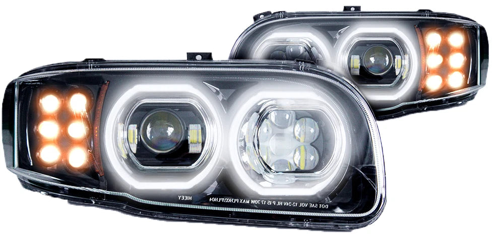Peterbilt 388/389 Full LED Headlight Available in Black or Chrome