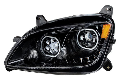 579 LED Headlight for Peterbilt 579 2013-2021, Black Housing