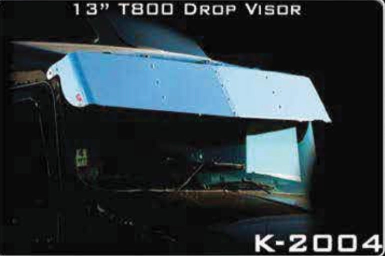 13" Kenworth T600/T800 Drop Visor (Round Window)