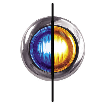 Mini Button Light Dual Revolution Amber/Blue LED with Reflector (1 Diode)