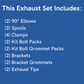 Premium Peterbilt 90° Elbow Exhaust Set