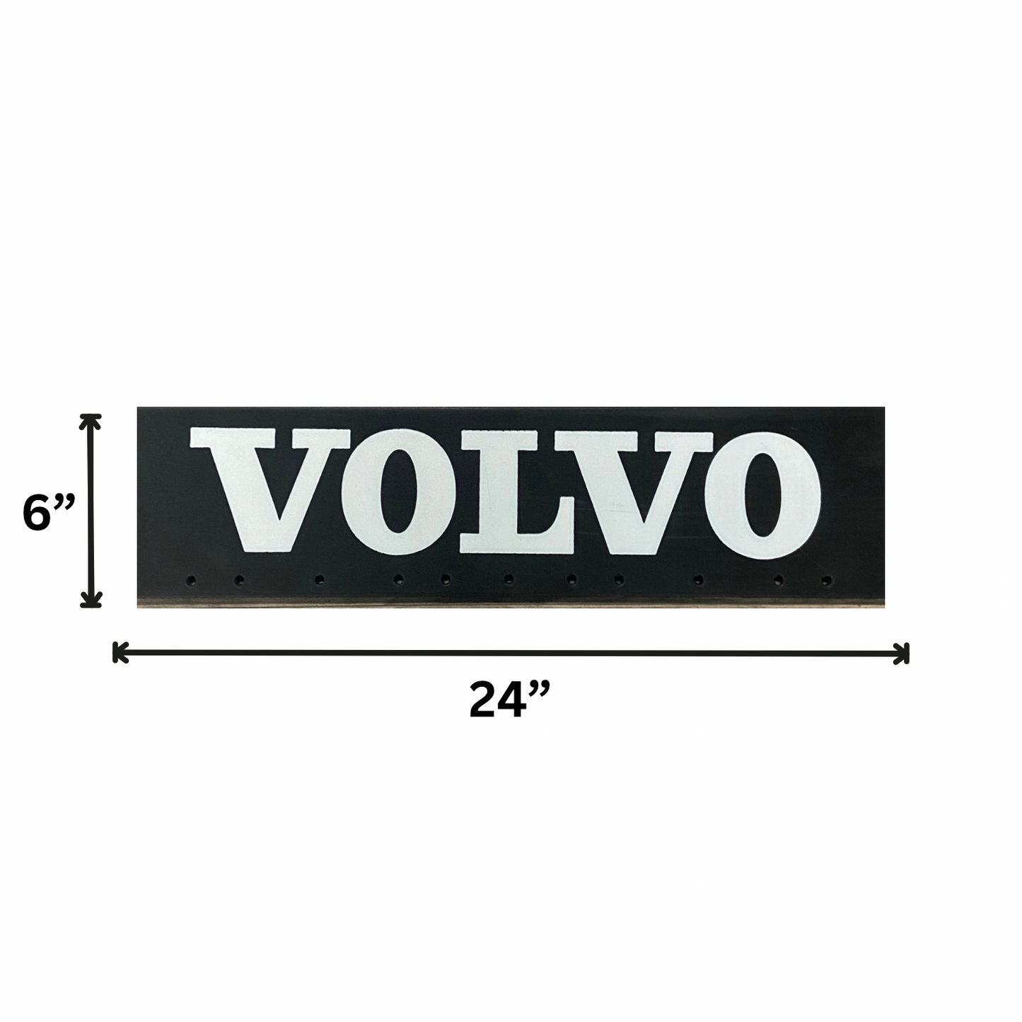 Top Mud Flap with Volvo Classic Style in White
