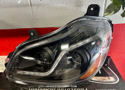 KENWORTH T680 HEADLIGHT  OPTICAL WITH LIGHT BAR IN BLACK