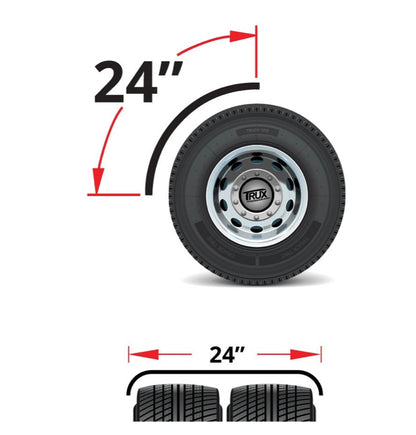 24" Quarter Fender Post Mount Kit with Triangle Mounts- 16ga