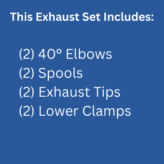 Premium Kenworth 40° Elbow Exhaust Set
