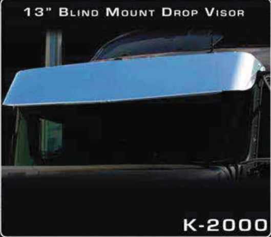 13" Kenworth W900L Blind Mount Drop Visor