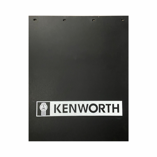 Mud Flap with Kenworth Letter in White