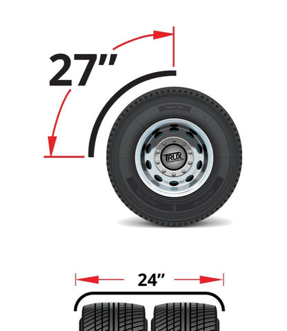 27" Quarter Fender Post Mount Kit with Triangle Mounts - 16 Ga.