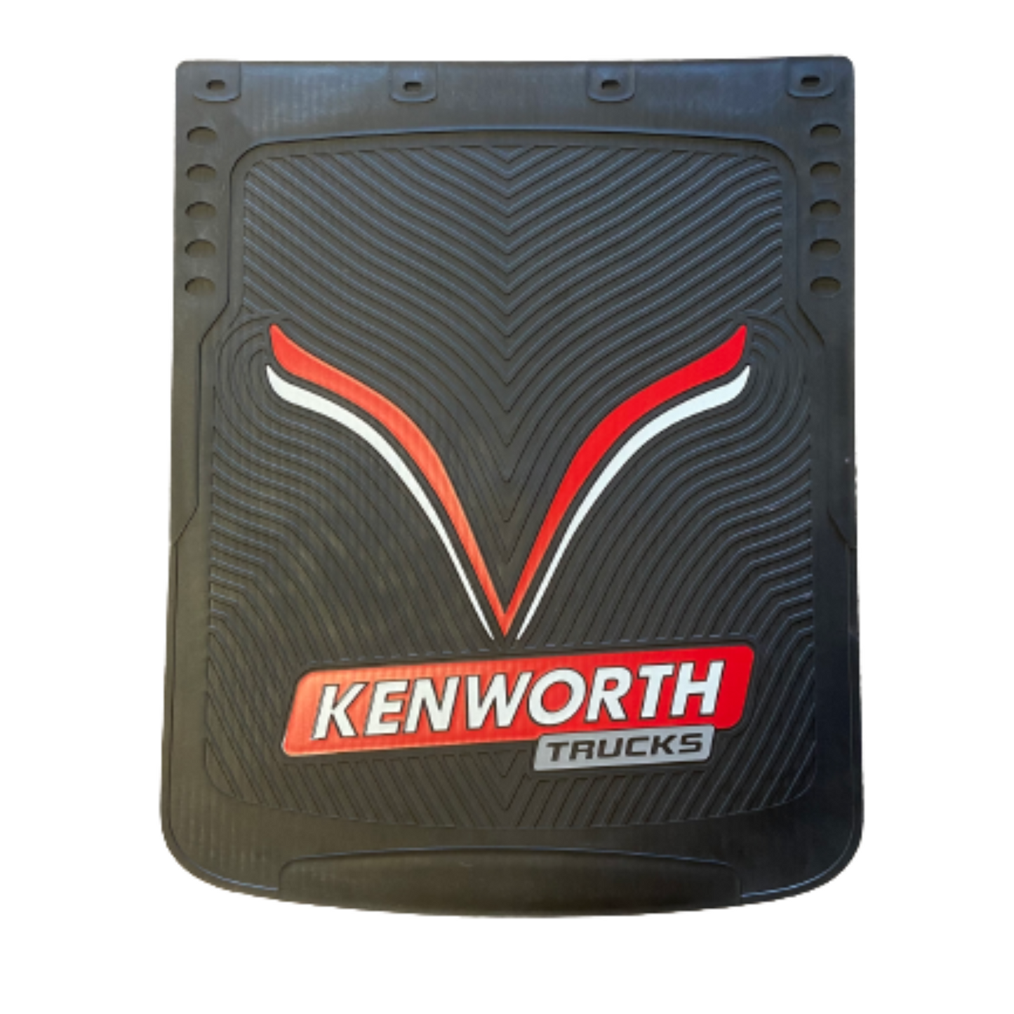 Textured Mud Flaps In Black With Kenworth V Curve