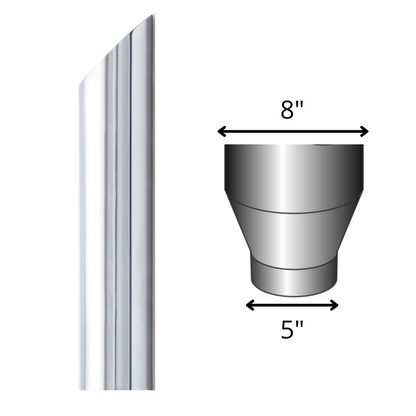 Miter Style One Piece Exhaust Stack