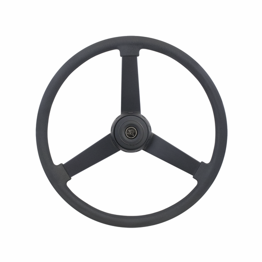20" Black 3-Spoke Steering Wheel - 3 Bolt Pattern