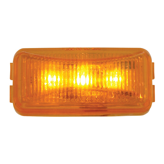 Rectangular 3 LED Light in Amber