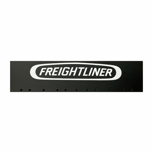 Top Mud Flap with Classic Freightliner Logo in White