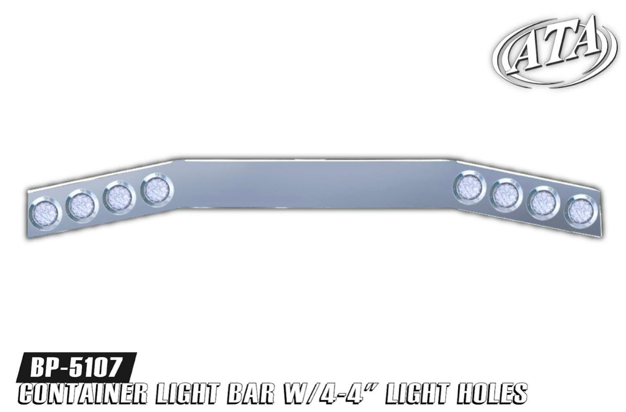 Container Light Bar W/ 4 Round Light Holes