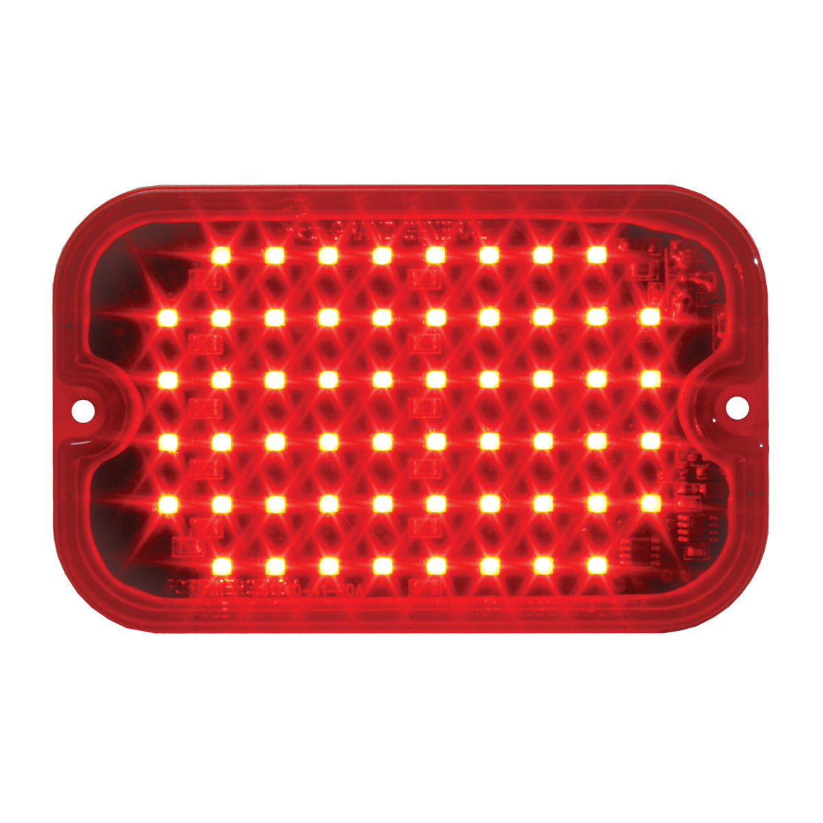 Ultra Thin Strobe 56 LED Light with Split Flash in Red