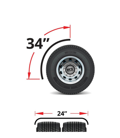 34" Quarter Fender Post Mount Kit with Triangle Mounts- 16ga