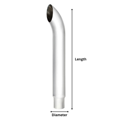 Premium Curved Style One Piece Exhaust Stack