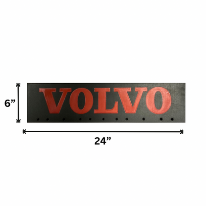 Top Mud Flap with Volvo Classic Style in Red