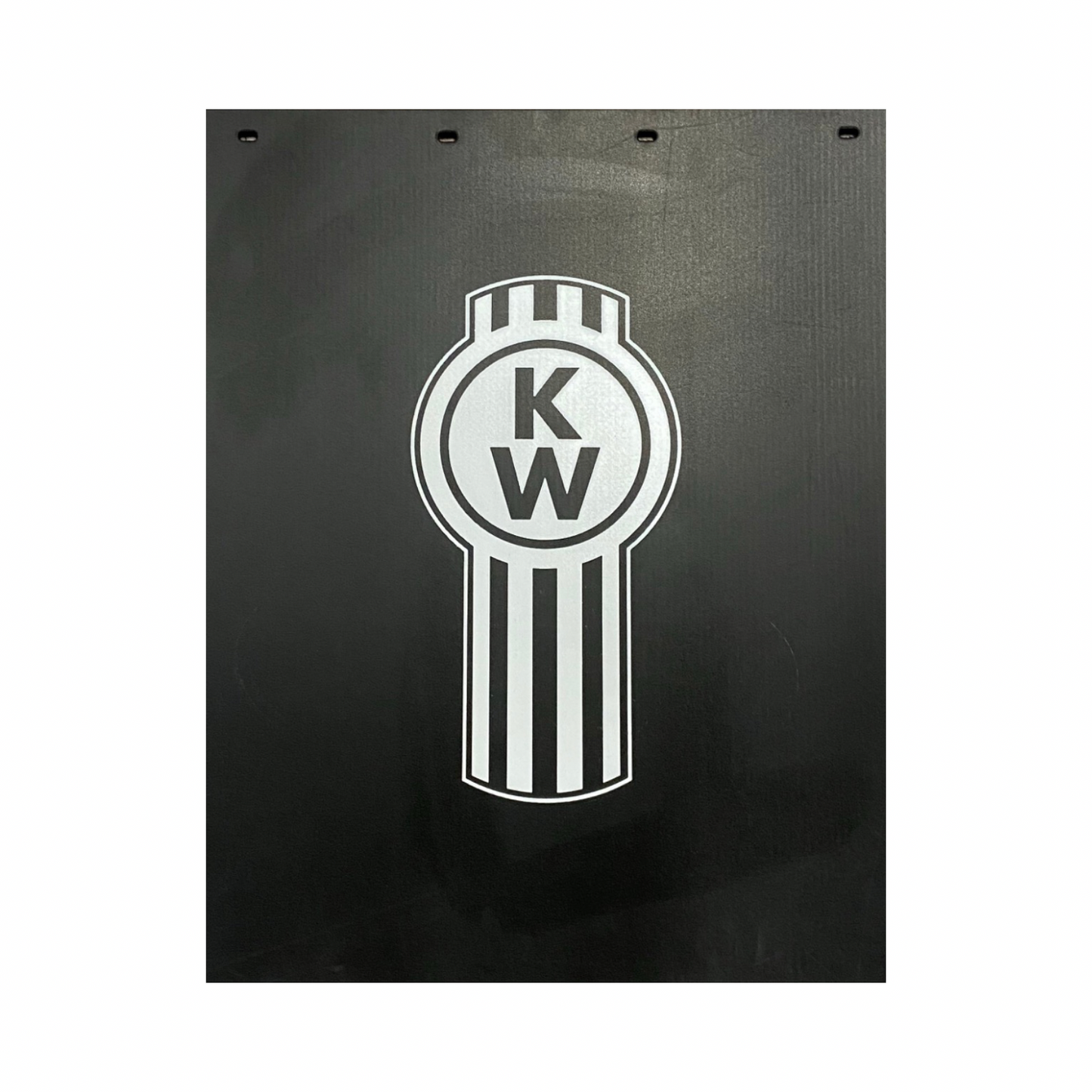 Mud Flap with Kenworth Stamp in White