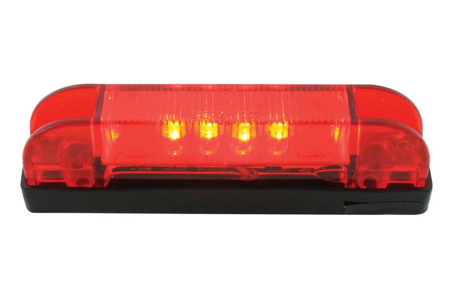 Wide Angle Surface Mount 6 LED Light in Red