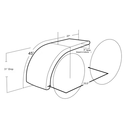 72" Half Tandem Fender Pair