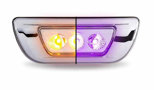 Kenworth T680/T700 Peterbilt 579 Cab Marker Light-Dual Revolution Amber/Purple