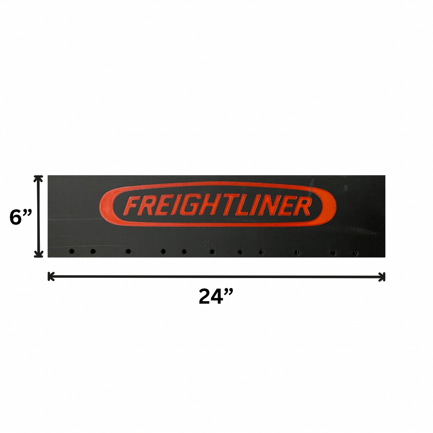 Top Mud Flap with Classic Freightliner Logo in Red