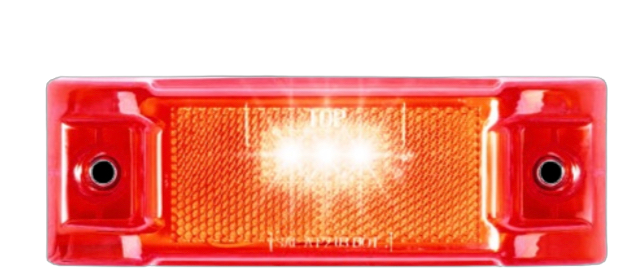Rectangular 3 LED Light with Reflector Lens in Red – Shark Chrome Shop