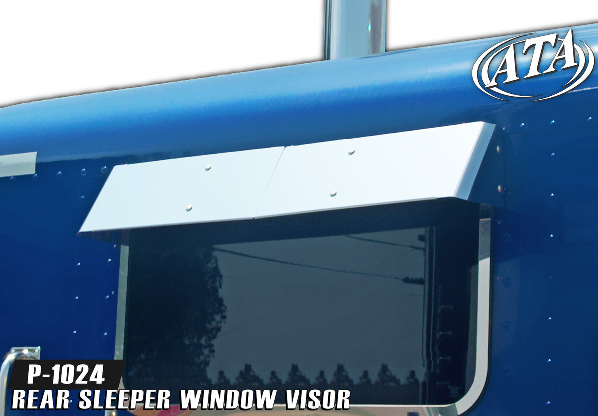 Peterbilt Rear Sleeper Window Drop Visor – Shark Chrome Shop