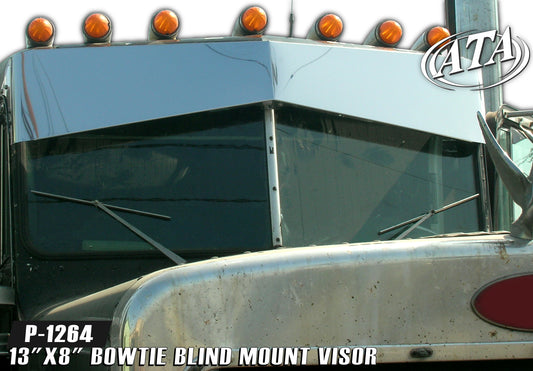 Peterbilt 359 One Piece Blind Mount Drop Visor- Bowtie