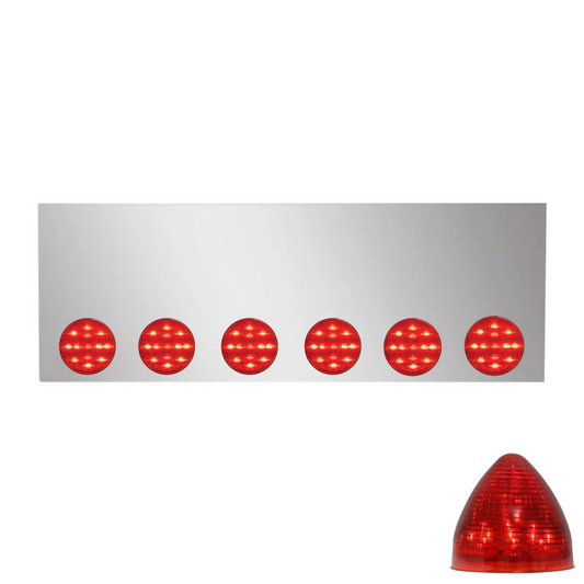 Rear Center Light Panel With 2.5" Beehive Lights