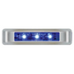 Ultra Thin 3 LED Light With Chrome Bezel in Blue