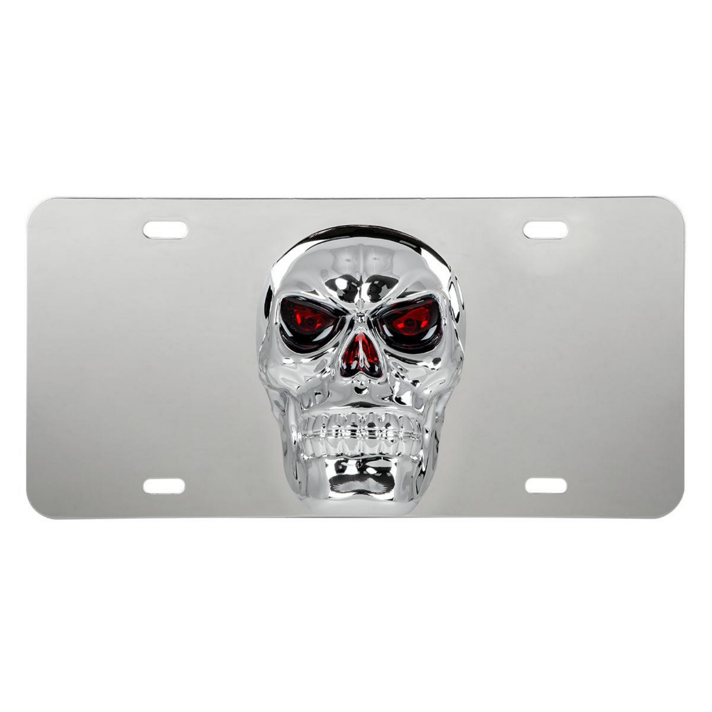 License Plate With Skull