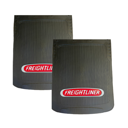 Textured Mud Flaps In Black With Freightliner Logo